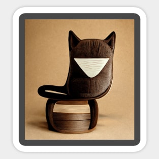 AI Cat chair Sticker